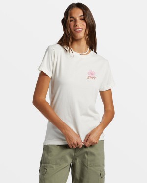 ロキシー Hibiscus Paradise Boyfriend Tシャツ | DVN873246