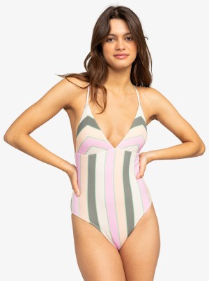 ロキシー Vista Stripe One-Piece 水着 | KBR841962