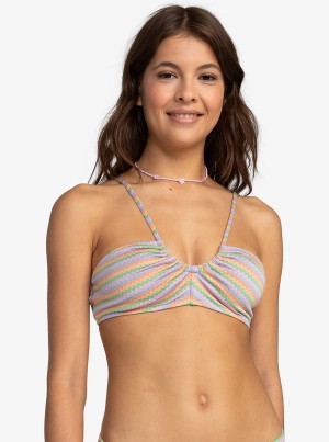 ロキシー Wavy Stripe ファッション Bralette ビキニトップス | JID271548