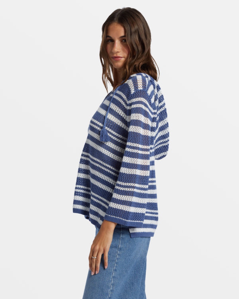 ロキシー After Beach Break Stripe V-Neck セーター | XRH613984