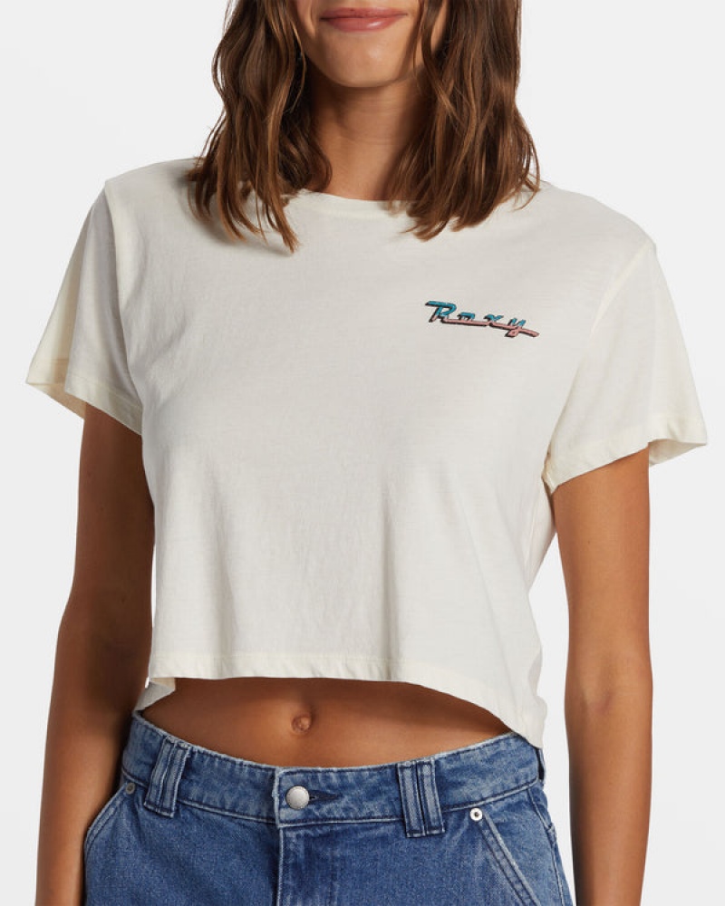 ロキシー Baja Cali Cropped Tシャツ | TMN813740