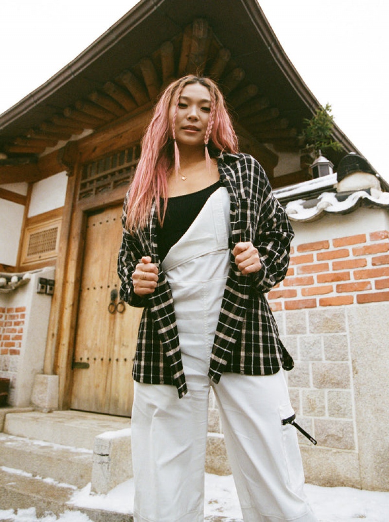 ロキシー Chloe Kim Oversized Flannel トップス | TEZ329874