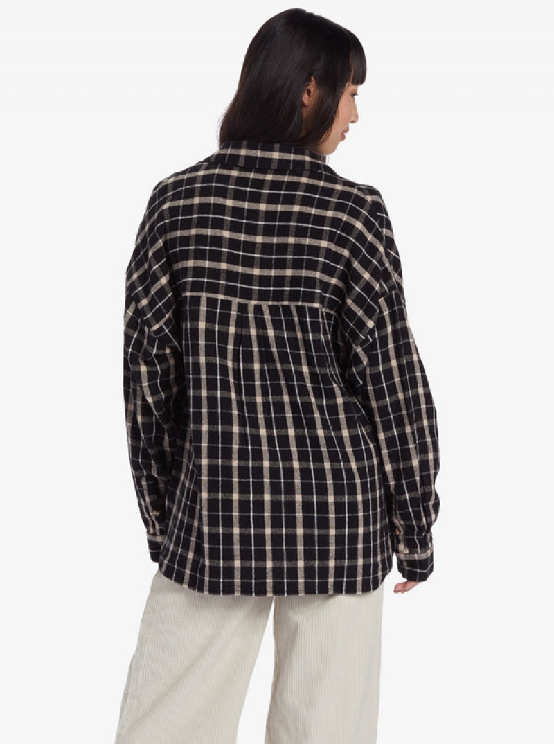 ロキシー Chloe Kim Oversized Flannel トップス | TEZ329874