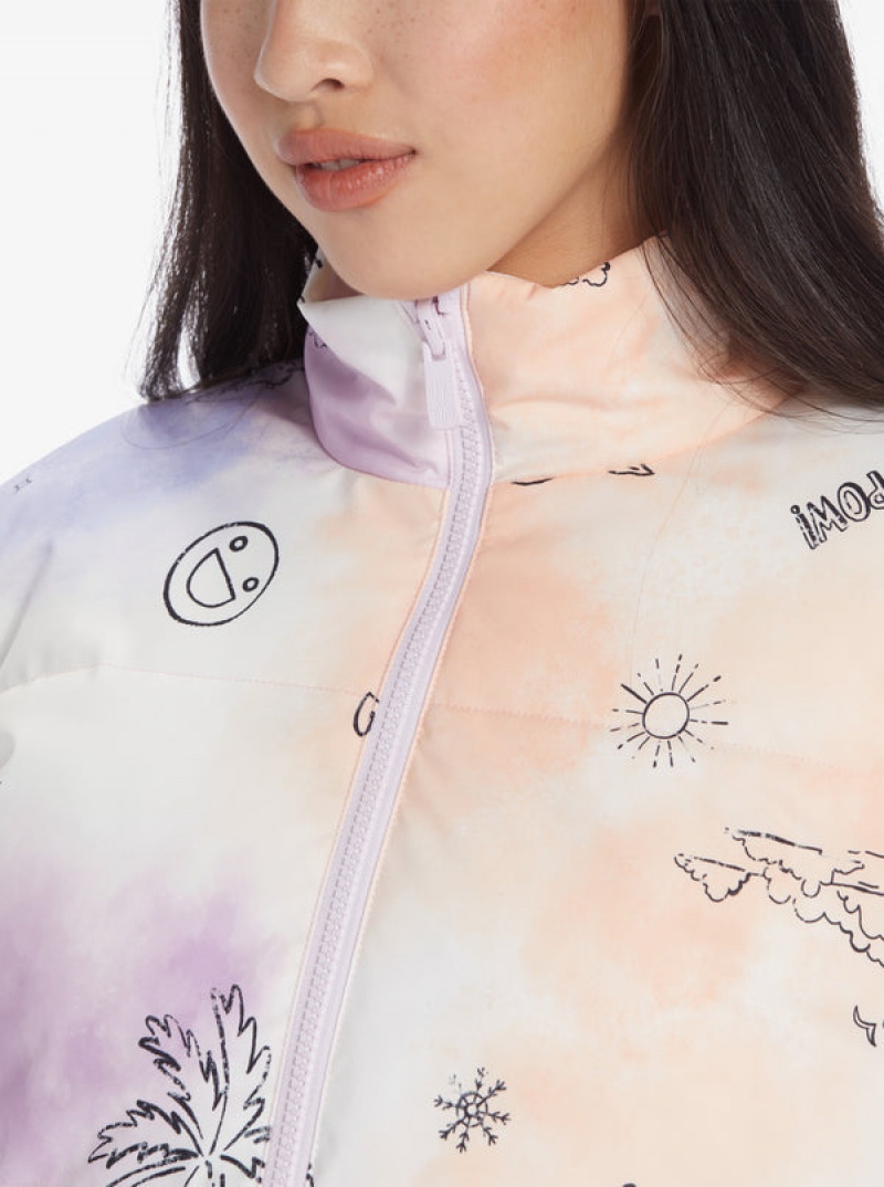 ロキシー Chloe Kim Reversible Puffer Bomber ジャケット | PGW504186