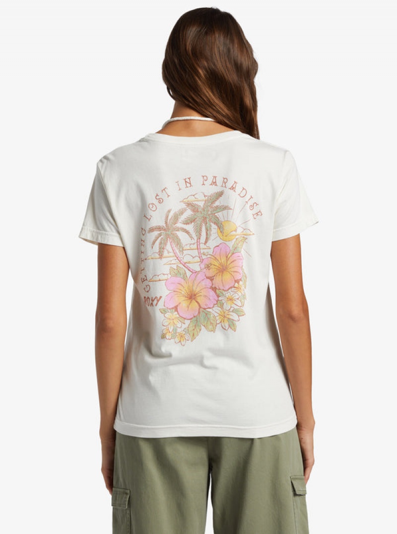 ロキシー Hibiscus Paradise Boyfriend Tシャツ | DVN873246