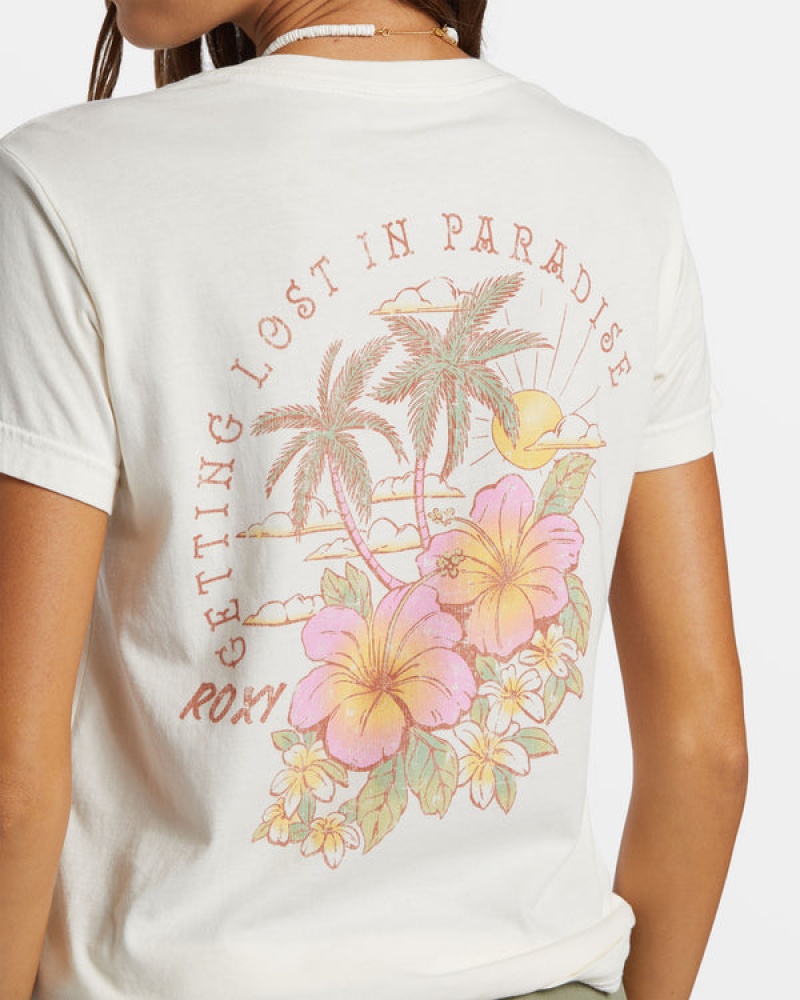 ロキシー Hibiscus Paradise Boyfriend Tシャツ | DVN873246