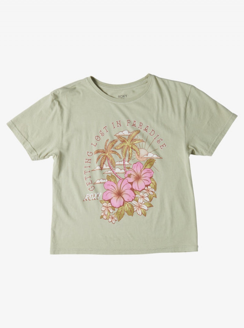 ロキシー Hibiscus Paradise Oversized Boyfriend Tシャツ ガール | OPS725468