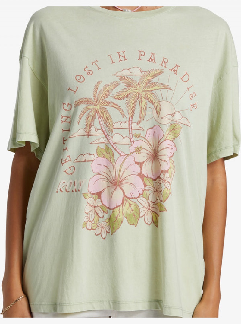 ロキシー Hibiscus Paradise Oversized Boyfriend Tシャツ | OBN435809