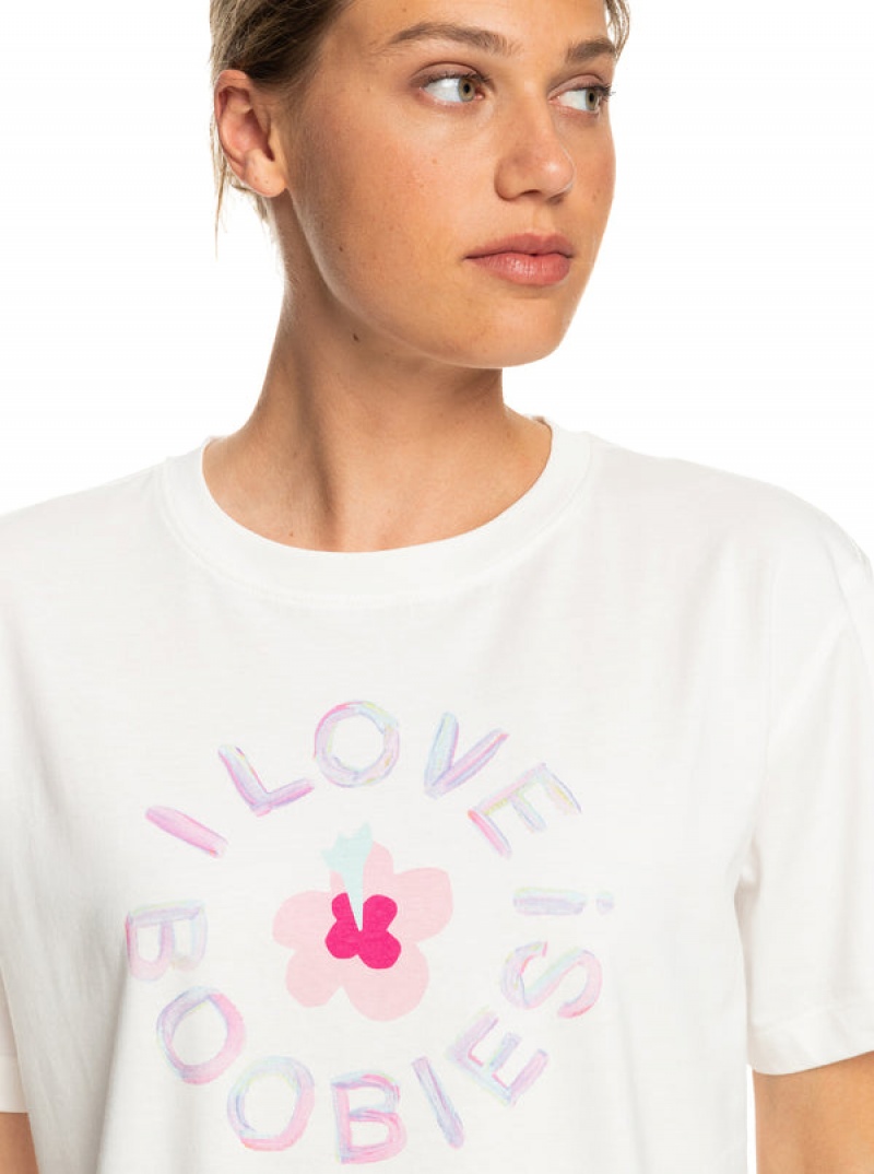 ロキシー Keep A Breast Day Tシャツ | FMP812746