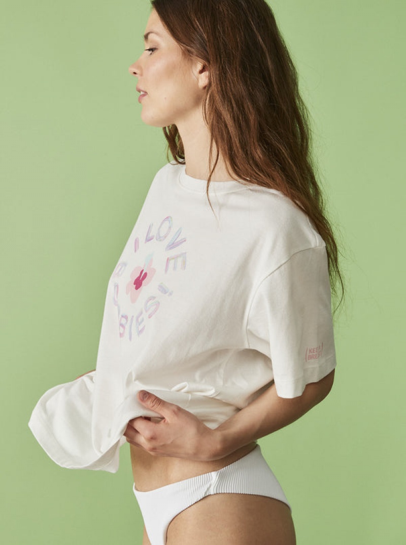 ロキシー Keep A Breast Day Tシャツ | FMP812746