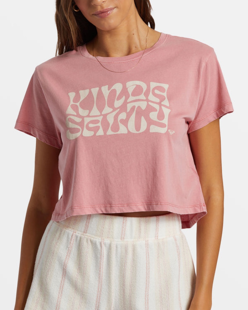 ロキシー Kinda Salty Cropped Tシャツ | FYX738109