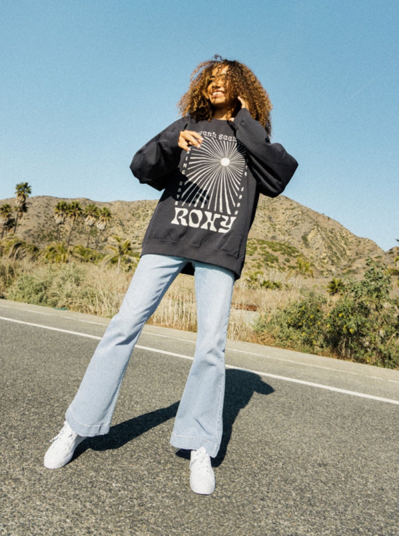 ロキシー Lineup Oversized Crew Neck パーカー | ELK256983