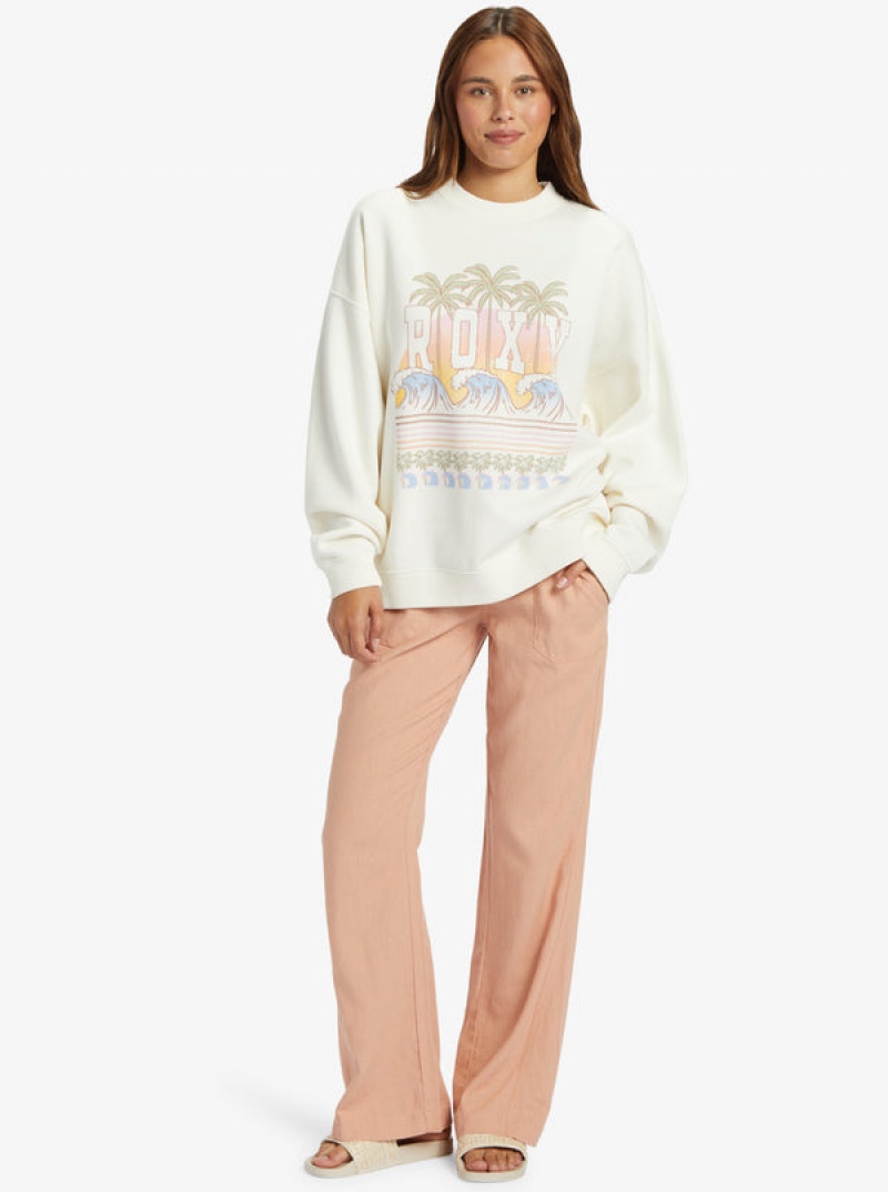 ロキシー Lineup Oversized Crew Neck パーカー | GJI124768