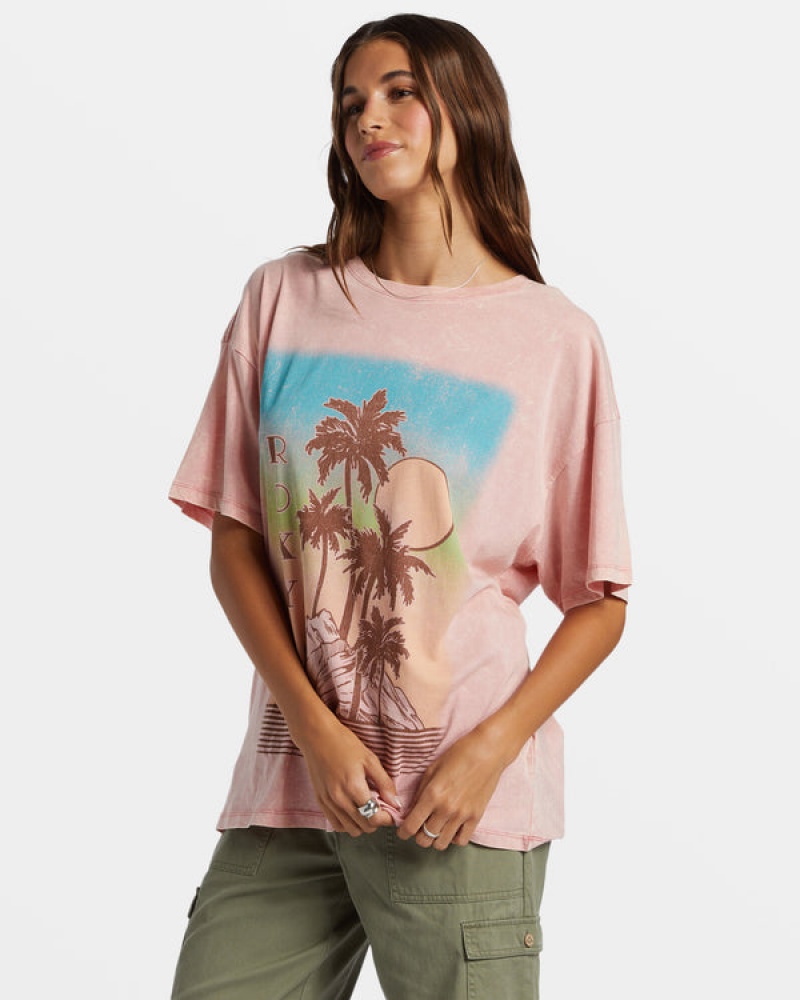 ロキシー Palm Springs Oversized Tシャツ | SMY256734