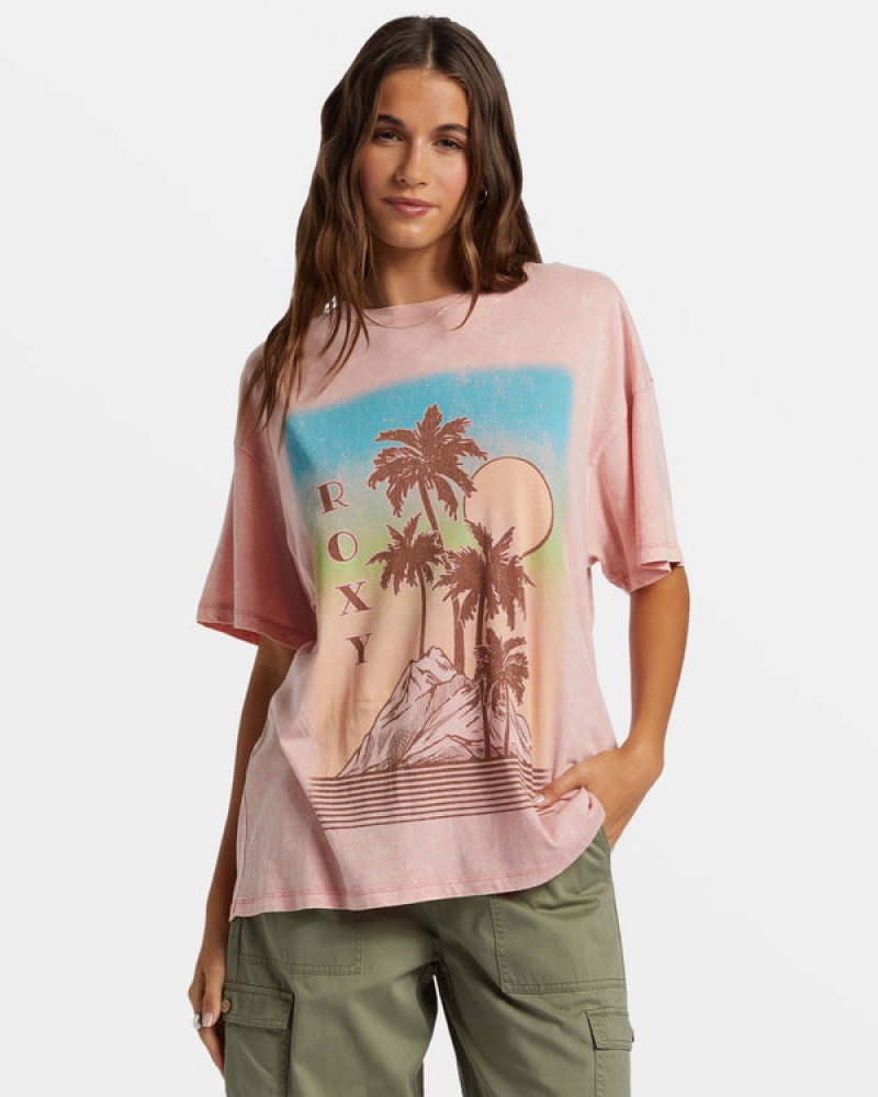 ロキシー Palm Springs Oversized Tシャツ | SMY256734