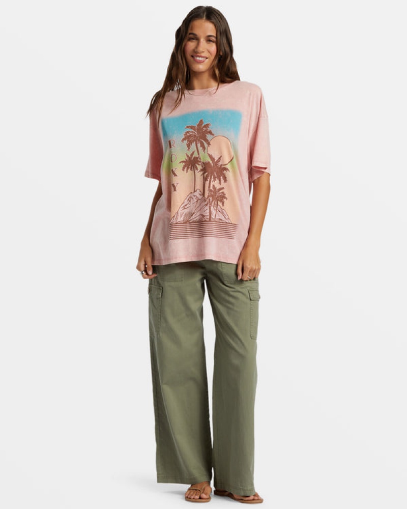 ロキシー Palm Springs Oversized Tシャツ | SMY256734