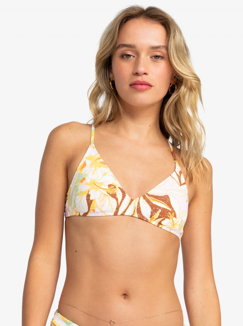 ロキシー Printed Beach Classics Ba Athl Triangle ビキニトップス | MWR752941