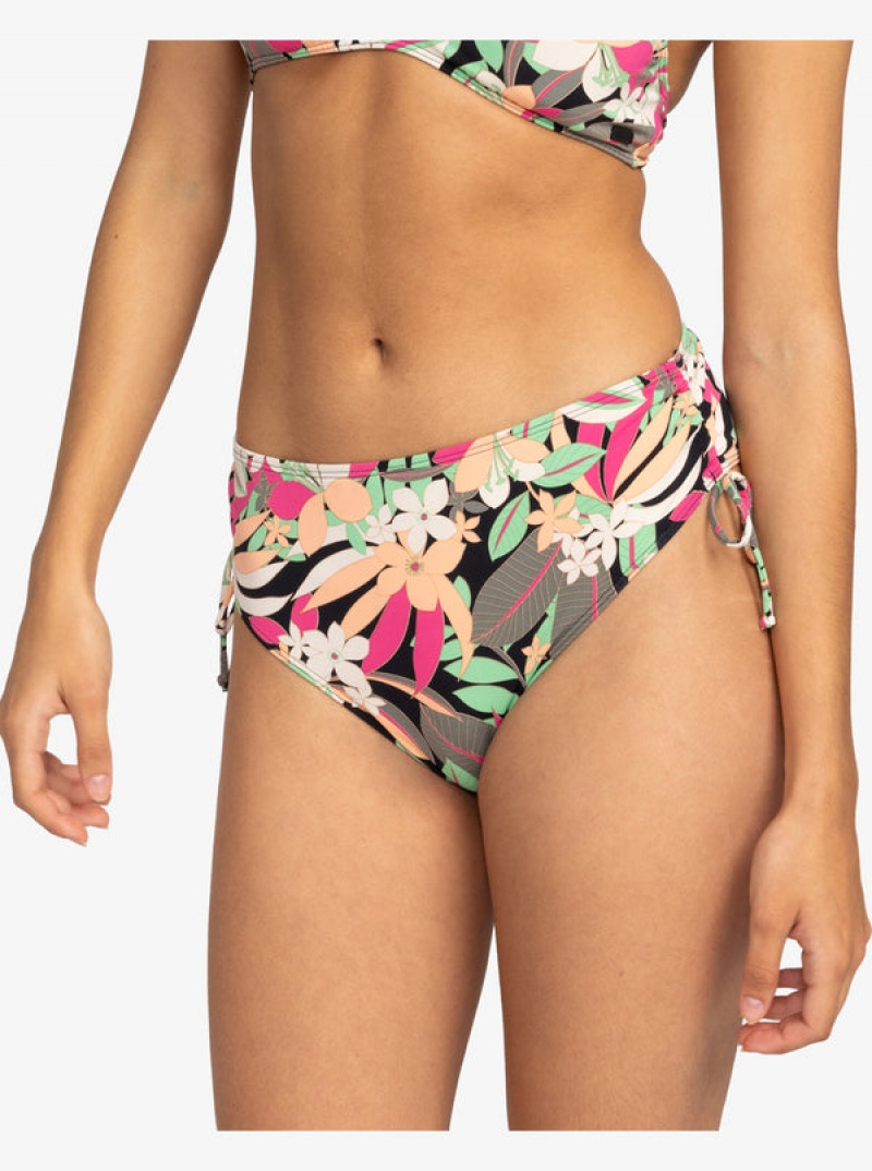 ロキシー Printed Beach Classics Moderate Side-Tie ビキニボトムス | GBE534802