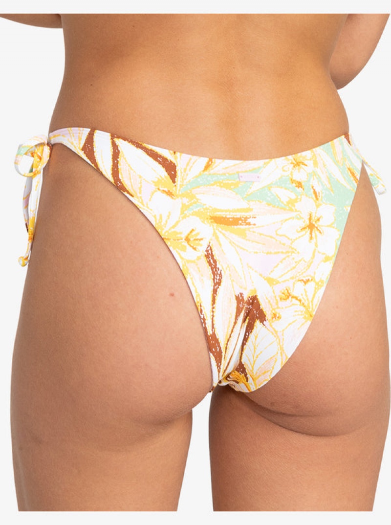 ロキシー Printed Beach Classics Tie Side High Leg Cheeky ビキニボトムス | MXQ692103