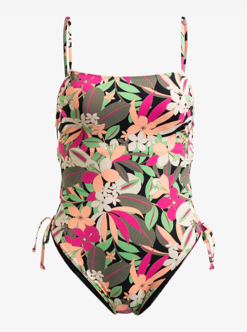 ロキシー Printed Beach Classics レース Up One-Piece 水着 | BDQ043127