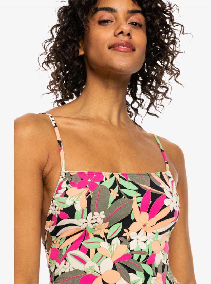 ロキシー Printed Beach Classics レース Up One-Piece 水着 | BDQ043127