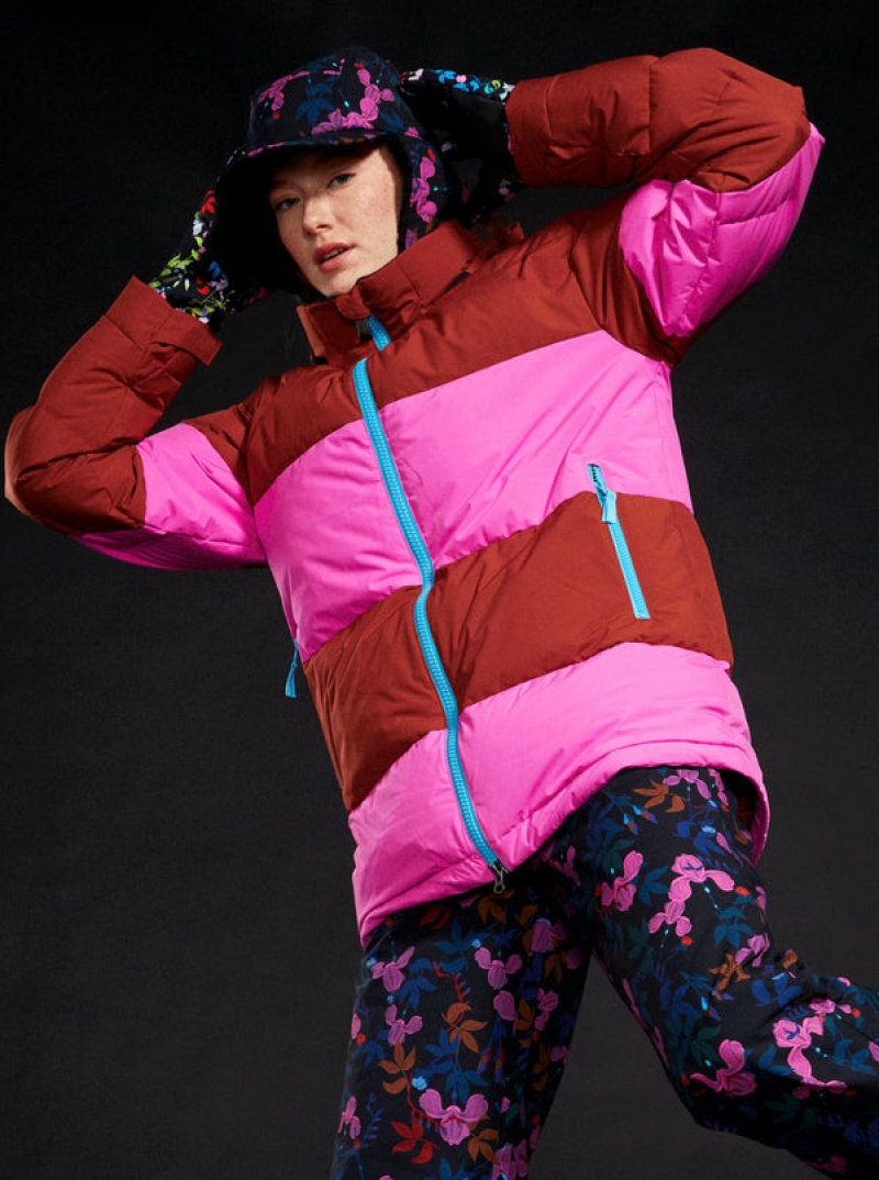 ロキシー ROWLEY Block Puffer Technical スノーボードジャケット | YUQ428510