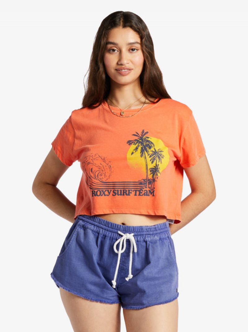 ロキシー Retro Surf Team ノースリーブ Muscle Tシャツ | QTH427096