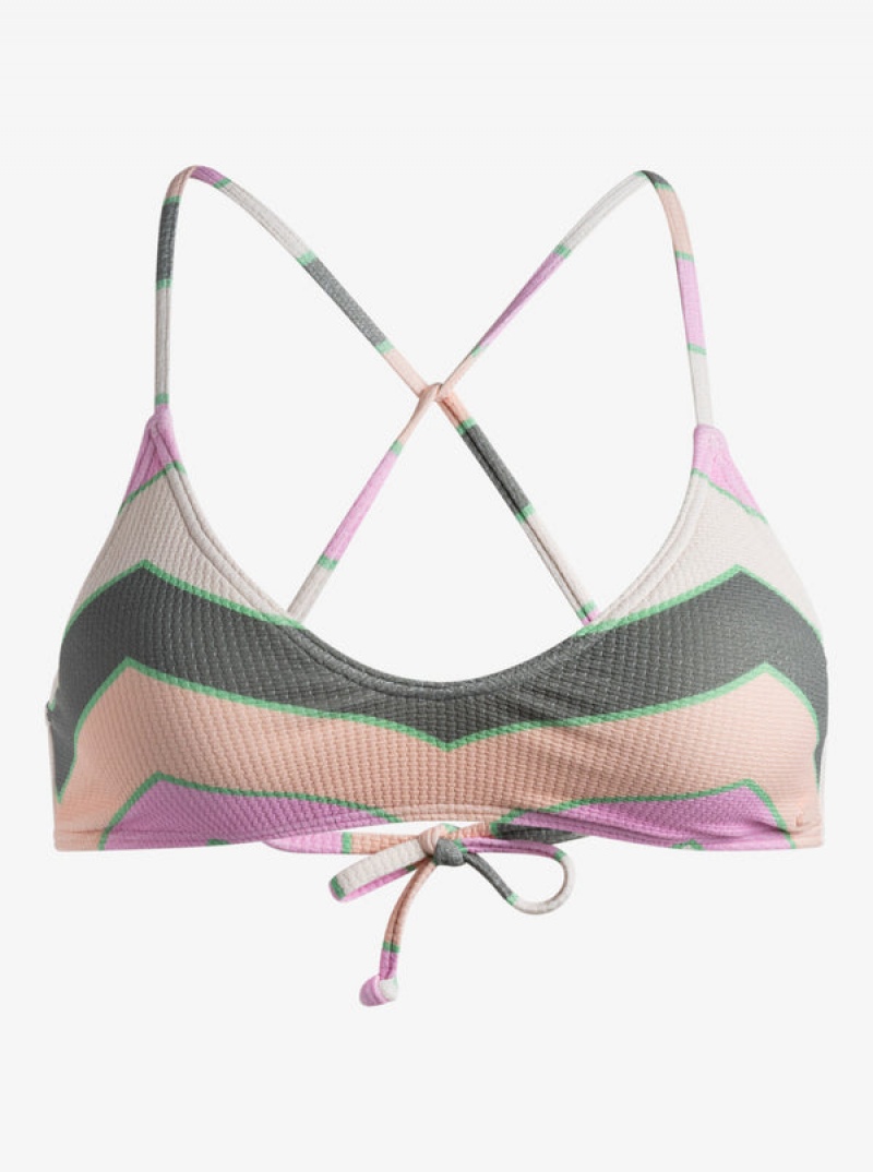 ロキシー Vista Stripe ストラップ Bra ビキニトップス | CKL613970