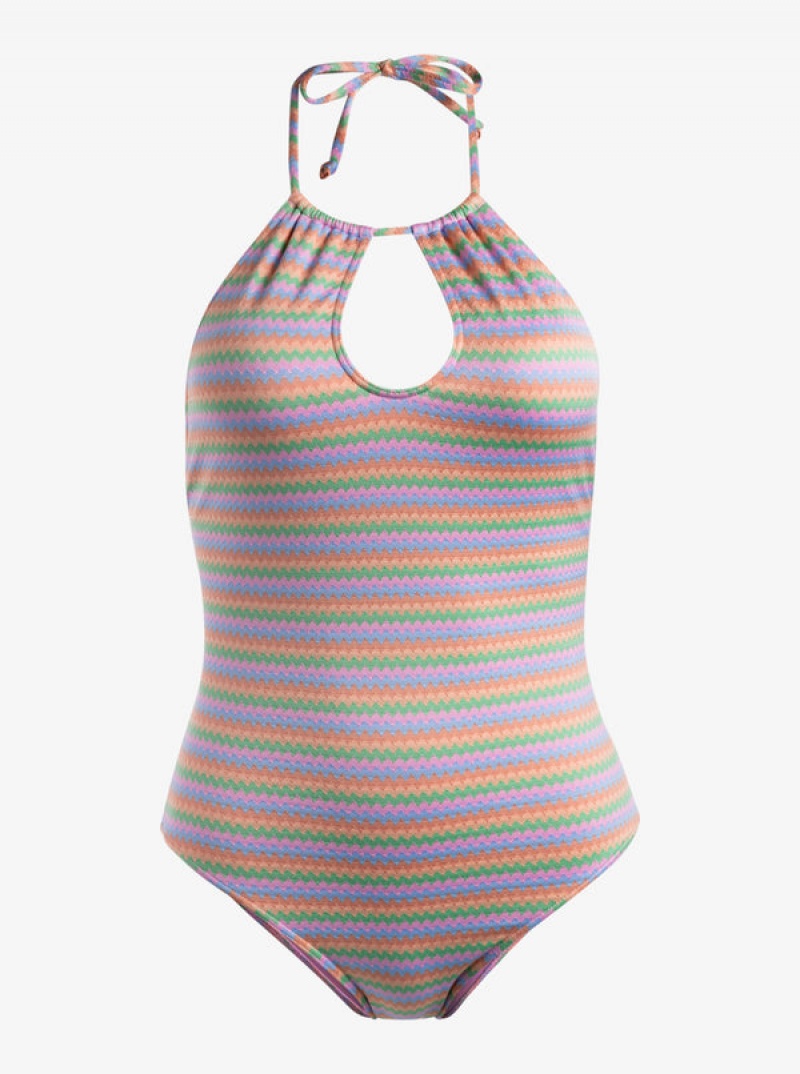 ロキシー Wavy Stripe One-Piece 水着 | WIJ873160