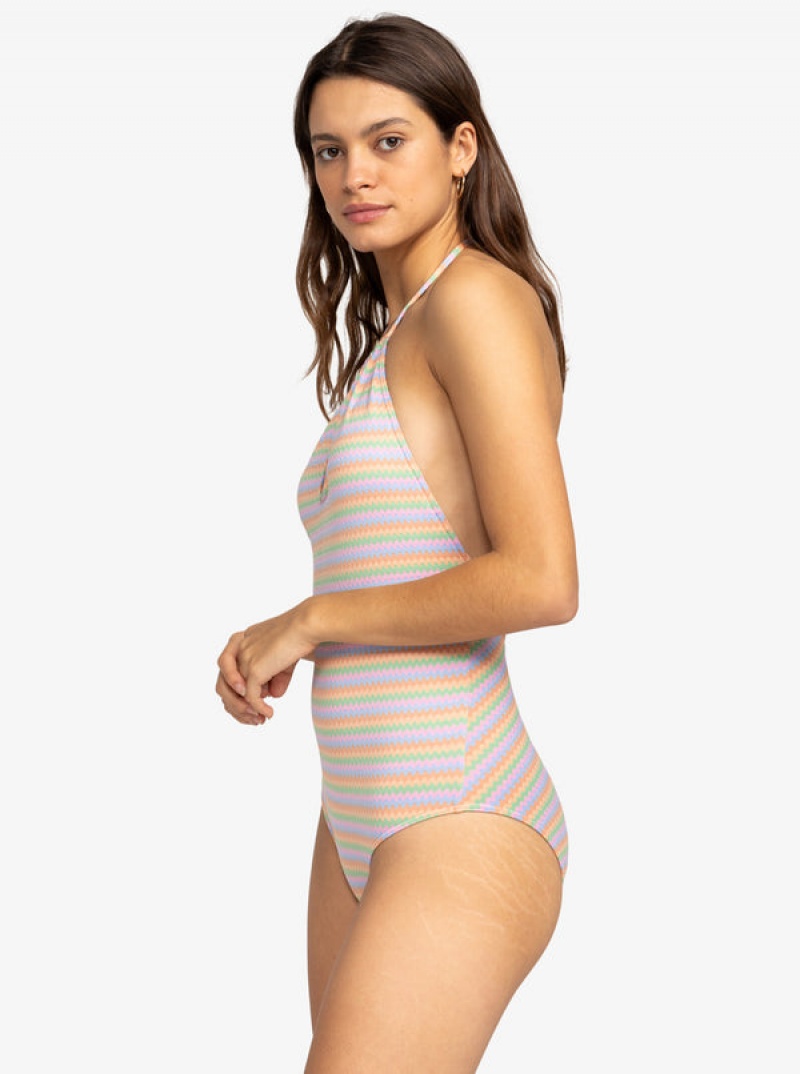 ロキシー Wavy Stripe One-Piece 水着 | WIJ873160