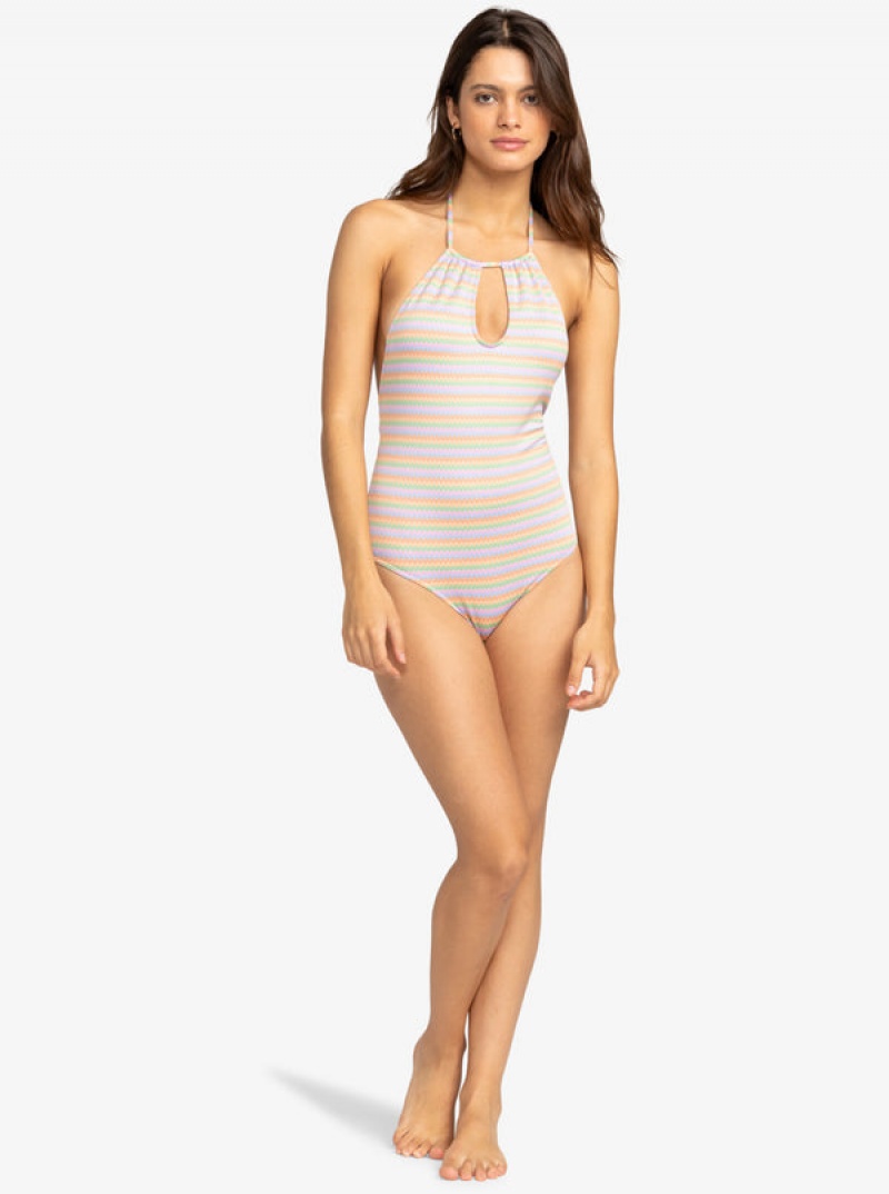 ロキシー Wavy Stripe One-Piece 水着 | WIJ873160