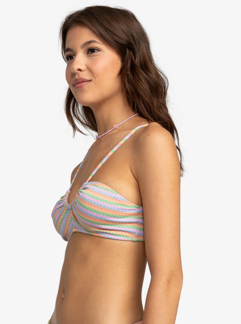 ロキシー Wavy Stripe ファッション Bralette ビキニトップス | JID271548